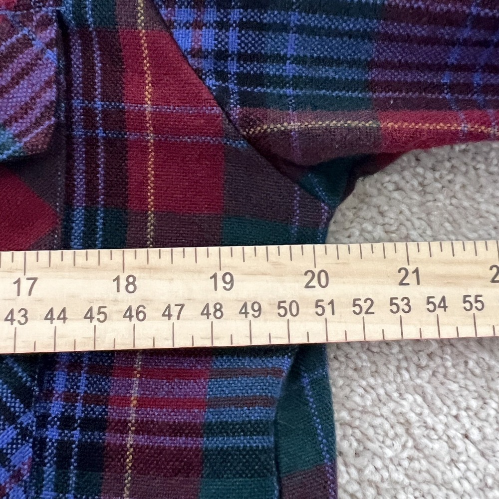 BackPacker Sportswear Red Blue Medium Plaid Flannel Shirt - Picture 8 of 8